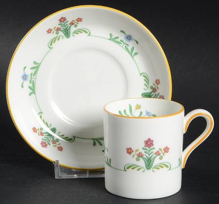 Charleston Flat Demitasse Cup & Saucer Set