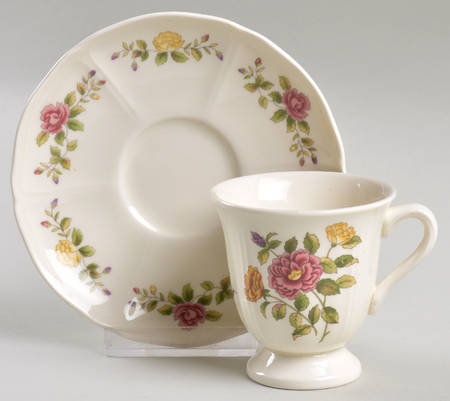 Charlecote Footed Demitasse Cup & Saucer Set