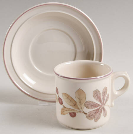 Chestnut Flat Cup & Saucer Set
