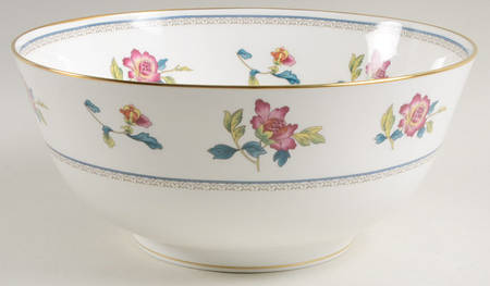 Chinese Flowers 9" Salad Serving Bowl