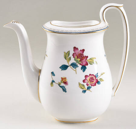Chinese Flowers Coffee Pot No Lid