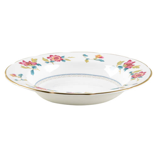 Chinese Flowers Rim Soup Bowl