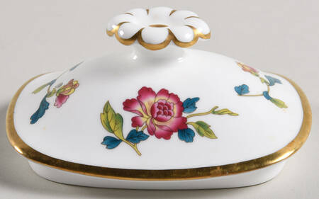 Chinese Flowers Lid for Teapot