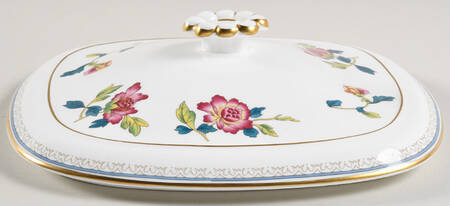 Chinese Flowers Lid for Rectangular Vegetable
