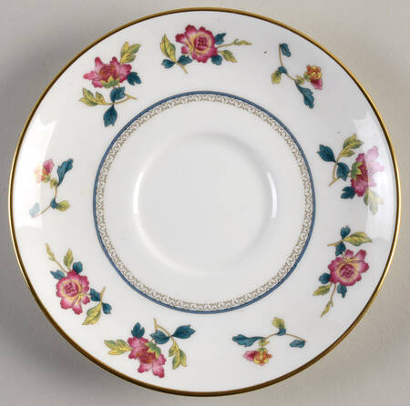 Chinese Flowers Saucer for Cream Soup Bowl