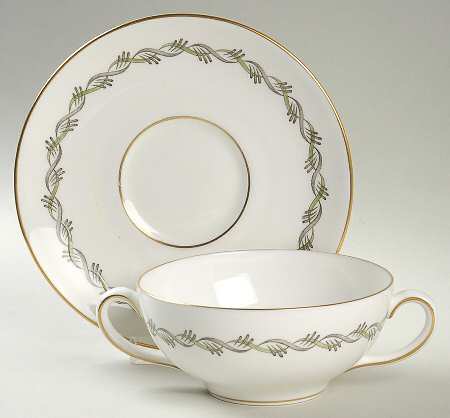 Chiltern Flat Cream Soup Bowl & Saucer Set