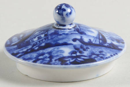 Chinese (Flow Blue) Lid for Mini Sugar Bowl