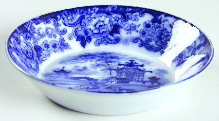 Chinese (Flow Blue) Fruit/Dessert (Sauce) Bowl