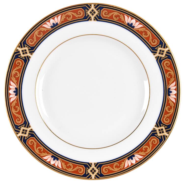 Chippendale Blue and Rust Bread & Butter Plate