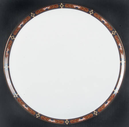 Chippendale Blue and Rust Tart Dish