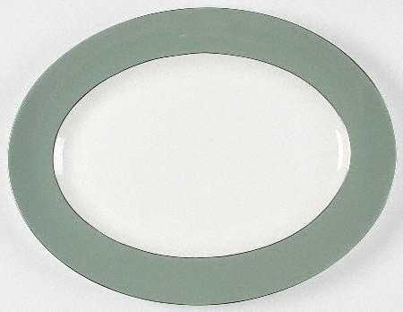 Chinese Green 15" Oval Serving Platter