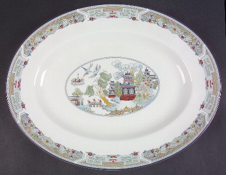 Chinese Legend 14" Oval Serving Platter