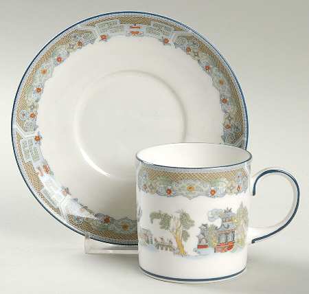 Chinese Legend Can Shape Demitasse Cup and Saucer Set
