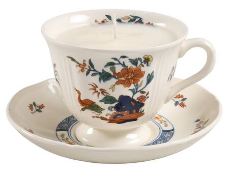 Chinese Teal Scented Cup & Saucer Candle-Lavender  HC