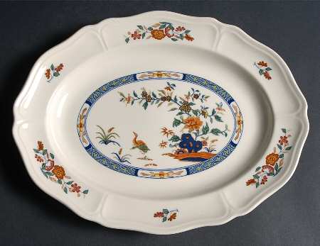 Chinese Teal 11" Oval Serving Platter