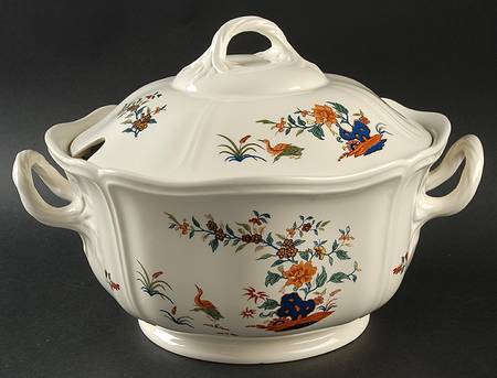 Chinese Teal Tureen &  Lid