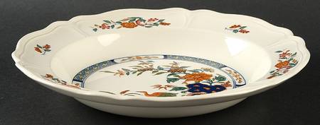 Chinese Teal Large Rim Soup Bowl