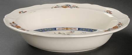 Chinese Teal 9" Oval Vegetable Bowl