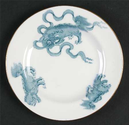 Chinese Tigers Blue Bread & Butter Plate