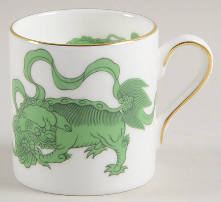 Chinese Tigers Green Can Shape Demitasse Cup