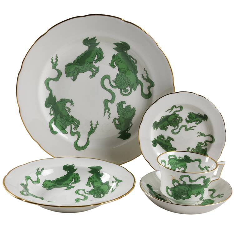 Chinese Tigers Green 40 Piece Estate Set