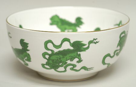 Chinese Tigers Green 8" Round Vegetable Bowl by Wedgwood