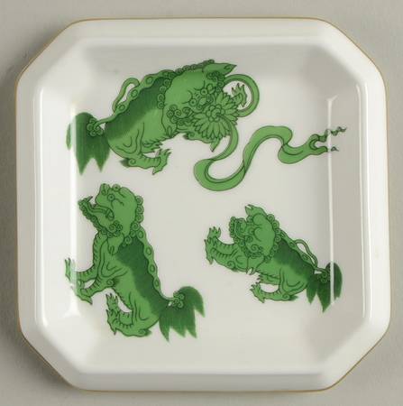 Chinese Tigers Green 4" Square Sweet Meat