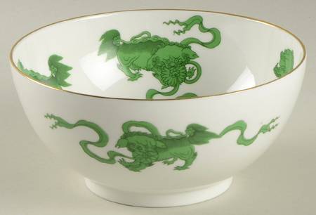 Chinese Tigers Green Cranberry Bowl by Wedgwood