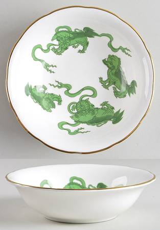 Chinese Tigers Green Coupe Cereal Bowl