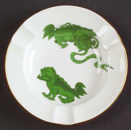 Chinese Tigers Green Small Ashtray by Wedgwood