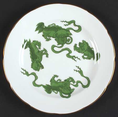 Chinese Tigers Green Luncheon Plate by Wedgwood