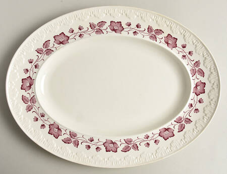 Clematis Mulberry (Corinthian) 13" Oval Serving Platter