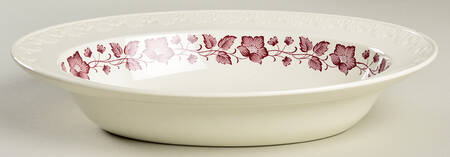 Clematis Mulberry (Corinthian) 10" Oval Vegetable Bowl