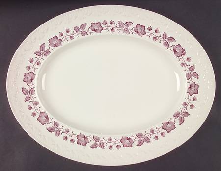Clematis Mulberry (Corinthian) 15" Oval Serving Platter