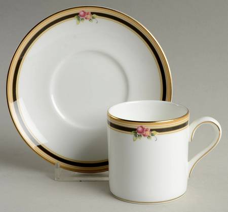 Clio Bond Shape Demitasse Cup and Saucer Set