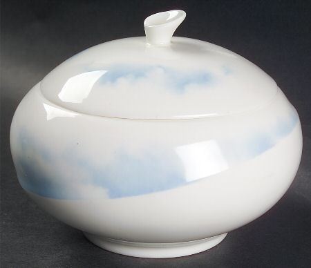 Clouds Blue Sugar Bowl & Lid