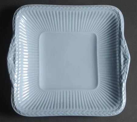 Clyde Blue Square Handled Cake Plate