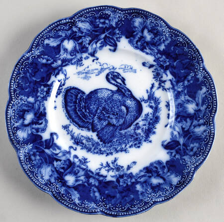 Clytie Blue (Scallop, Embossed) Luncheon Plate