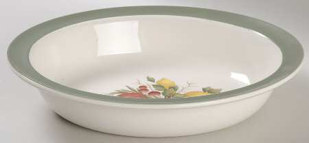 Covent Garden (Green On Edge)Tk605 9" Oval Vegetable Bowl