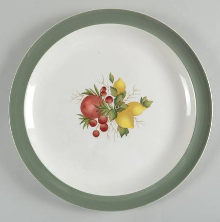 Covent Garden (Green On Edge)Tk605 12" Chop Plate (Round Platter)