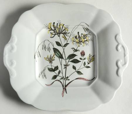 Country Lane Square Handled Cake Plate