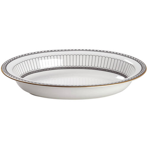 Colonnade Black 10" Oval Vegetable Bowl
