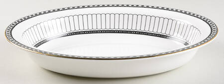Colonnade Black 10" Oval Vegetable Bowl