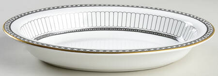 Colonnade Black 10" Oval Vegetable Bowl