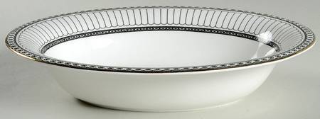 Colonnade Black 9" Oval Vegetable Bowl