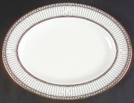 Colonnade Black 13" Oval Serving Platter