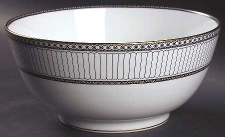 Colonnade Black 10" Large Salad Serving Bowl