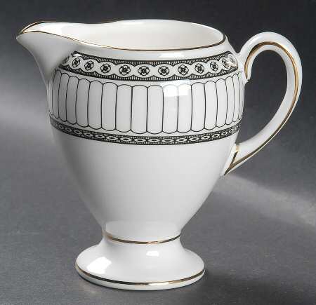 Colonnade Black Globe Shape Creamer by Wedgwood