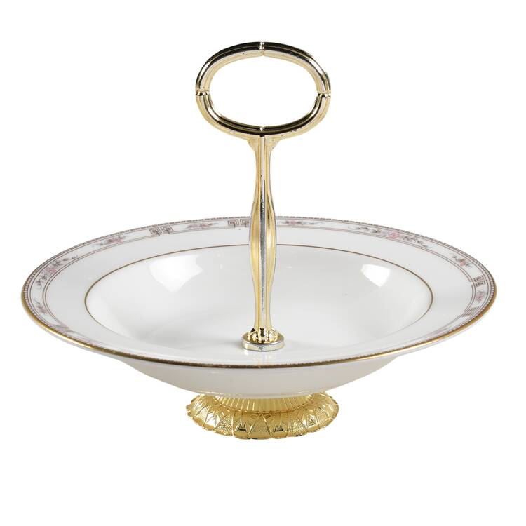 Colchester 6"-7" Handled Footed Nut Dish HC