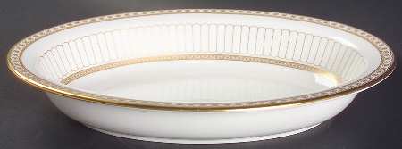 Colonnade Gold 10" Oval Vegetable Bowl